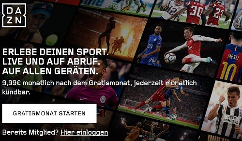 DAZN Gutschein | Spar-Garantie Jan. 2021 sichern ...