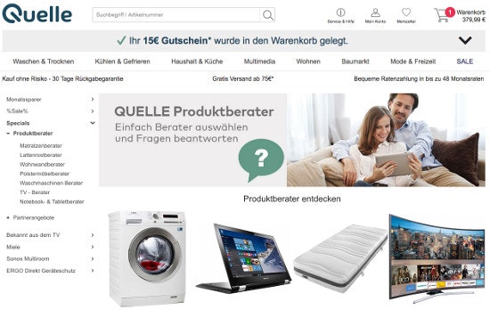 Quelle Gutscheine 15 Januar 21 Gutschein De