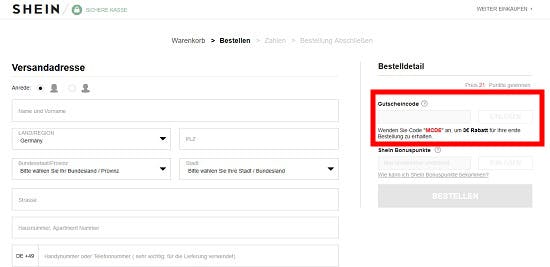 10 Shein Gutschein Nur Heute Gutscheine De