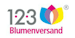 1-2-3-Blumenversand Gutscheine 123 Blumenversand Logo