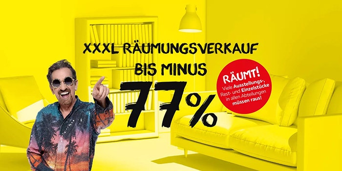 XXXLutz: Bis zu 77% Rabatt